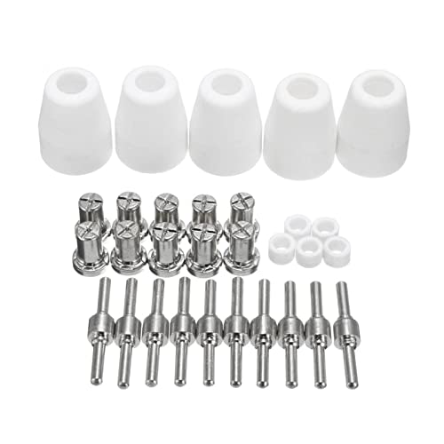 HTRJAPL Schweißdüsen 30Pcs Plasma Cutter Verbrauchs Taschenlampe Kit Elektroden Düsen Kit Vernickelt Plasma Cutter Schweißen Werkzeuge for LG-40 PT-31 HTRJAPL Schweißdüsen 30Pcs Plasma Cutter Verbrauchs Taschenlampe Kit Elektroden Düsen Kit Vernickelt Plasma Cutter Schweißen Werkzeuge for LG-40 PT-31 von HTRJAPL