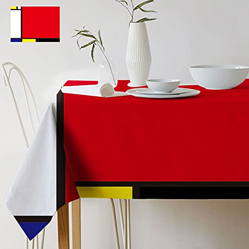 Geometrische Farbe Kunst Mondrian Plaid Muster Dekor Stil Wasserdicht Leinen Tischdecken Home Gallery Schreibtisch Dekorative Tischdecke-B,90*90cm Geometrische Farbe Kunst Mondrian Plaid Muster Dekor Stil Wasserdicht Leinen Tischdecken Home Gallery Schreibtisch Dekorative Tischdecke-B,90*90cm von HTRNDDFF
