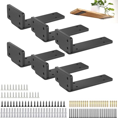 5mm T-Stütze ohne Streben 6 Zoll, 6 Stück Regalhalterung, Wandmontage, Schwerlast Aluminium Regalwinkel für Möbelbau 5mm T-Stütze ohne Streben 6 Zoll, 6 Stück Regalhalterung, Wandmontage, Schwerlast Aluminium Regalwinkel für Möbelbau von HTRTRR