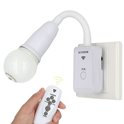 HTRUIYATY Intelligente Fernbedienung E27 steckerlampe Adapter Schlafzimmer Flexibel Wandleuchte EU-Typ Stecker LED Lampe Wandlampe Steckdose Adapter von HTRUIYATY