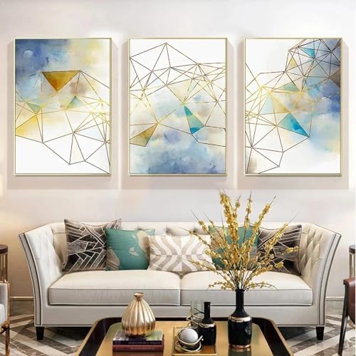 HTRYwerdf Einfache Posterdrucke Moderne Wandgemälde Abstrakte Wasserfarbe Gelb geometrische Linien Ölgemälde Wohnzimmer Home Dekoration Gemälde 40x60cmx3 Kein Rahmen HTRYwerdf Einfache Posterdrucke Moderne Wandgemälde Abstrakte Wasserfarbe Gelb geometrische Linien Ölgemälde Wohnzimmer Home Dekoration Gemälde 40x60cmx3 Kein Rahmen von HTRYwerdf