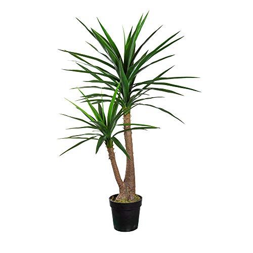HTT Decorations - Künstliche Yucca Palme - Hochwertige Kunstpflanzen - 120 cm hoch von HTT Decorations
