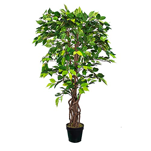 HTT Decorations - Kunstpflanze/künstlicher Ficus/Feige - Deko - Zimmerpflanzen - Grünpflanze - Groß - Höhe 125 cm von HTT Decorations