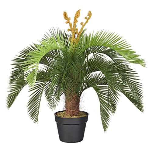 HTT Decorations - Kunstpflanze/künstliche Palmfarne/Cycas - Zimmerpflanzen - Grünpflanze - Deko Pflanzen - Höhe 60 cm von HTT Decorations