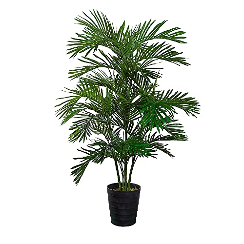 HTT Decorations - Künstliche Goldfruchtpalme/Areca Lutescrens Palme - Hochwertige Kunstpalme - 140 x 80 cm, Untertopf mit 16 cm Durchmesser - Bergpalme/Howea/Kentiapalm/Chamaedorea von HTT Decorations