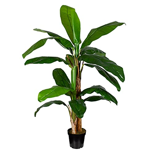 HTT Decorations - künstliche Pflanzen - Bananenpflanze - in - 180 - Grünpflanze - im Topf - Deko - Zimmerpflanze von HTT Decorations