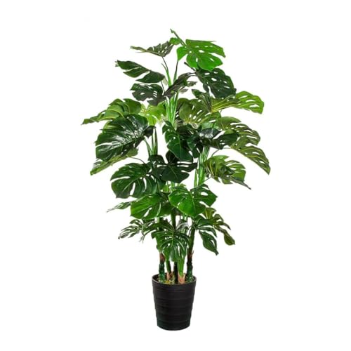 HTT Decorations - Künstliche Monstera - Hochwertige Kunstpflanzen - 140 x 80 cm, Untertopf mit 18 cm Durchmesser von HTT Decorations