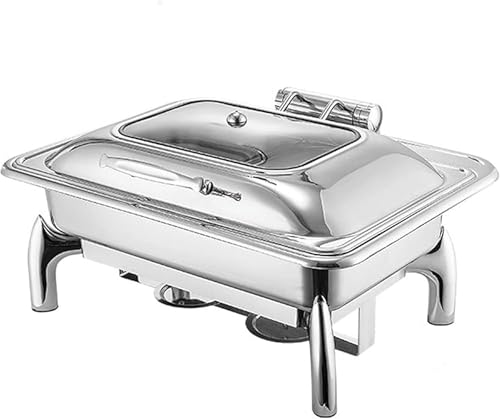 Buffet-Server Und -Heizgerät – Speisenheizer Für Partybuffets, Hot Pot-Buffet-Set Aus Edelstahl, Hot Plate-Buffet-Set, Speisenwärmer Für Catering-Events（Rectangular Ceramic-Three） von HTTGDGDH