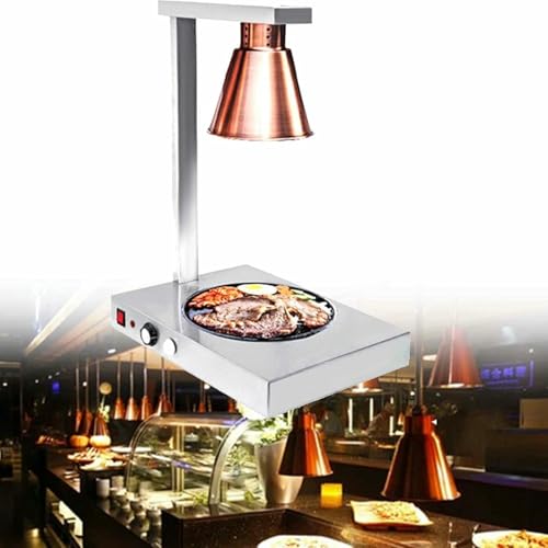 Buffet-Wärmelampe, Kommerzielle Streifen-Lebensmittel-Wärmelampe, Pommes-Frites-Wärmelampe（Bronze-Singlehead） von HTTGDGDH