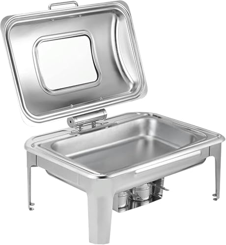 Buffetteller Mit Deckel – Buffet-Servierplatte Und -Wärmer, Tischbuffet-Wärmer, Hot-Pot-Buffet-Einstellung, Speisenwärmer Für Partybuffets. Speisenwärmer Auf Trolley（Oblong-Single） von HTTGDGDH