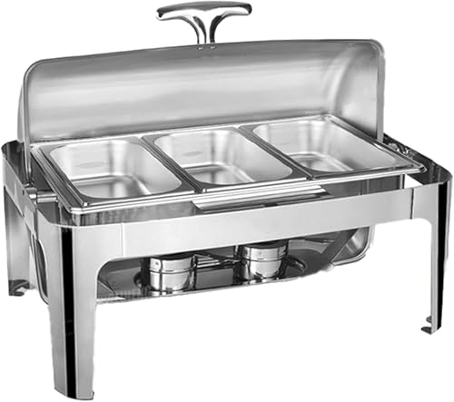 Catering-Heizplatten - Edelstahl-Buffet-Heizplatten, Buffet-Heizplatten, Heizplatten, Hot Pot-Buffet-Sets, Heizplatten Für Partys, Feiertage Und Unterhaltung（Steel Cover.-Three） von HTTGDGDH