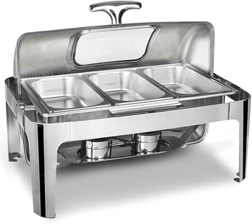 Catering-Heizplatten - Edelstahl-Buffet-Heizplatten, Buffet-Heizplatten, Heizplatten, Hot Pot-Buffet-Sets, Heizplatten Für Partys, Feiertage Und Unterhaltung（Visual Cap.-Three） von HTTGDGDH
