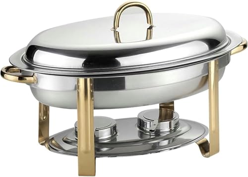 Chafing Dish-Buffet-Set Aus Edelstahl, Ovales 5,5-L-Buffet-Serviergeschirr In Voller Größe Mit Speisepfanne, Brennstoffhaltern Und Deckel, Speisenwärmer Für Partys Chafing Dish-Buffet-Set Aus Edelstahl, Ovales 5,5-L-Buffet-Serviergeschirr In Voller Größe Mit Speisepfanne, Brennstoffhaltern Und Deckel, Speisenwärmer Für Partys von HTTGDGDH