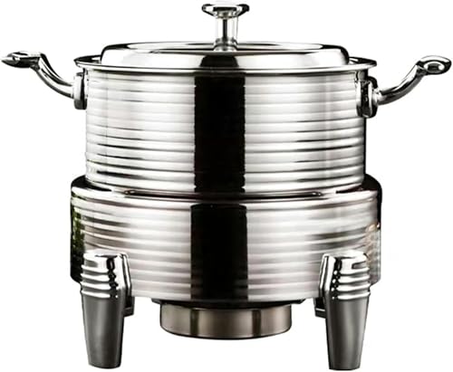 Elektrischer Buffet-Server, Catering-Buffet-Server Und -Heizgeräte – Hot Pot-Buffet-Set Aus Edelstahl, Hot Plate-Buffet-Set, Speisenwärmer Für Catering-Events（Gold-26Cm） von HTTGDGDH