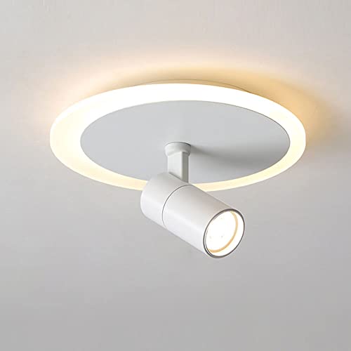 HTTGDGDH Light Luxury Led Deckenleuchten Weiße Deckenleuchte Downlight Einstellbarer Winkel Zylindrischer Strahler Innen Blendfreie Deckenleuchte Für Korridor Wohnzimmer Büro Balk（3000K-1-Light） von HTTGDGDH