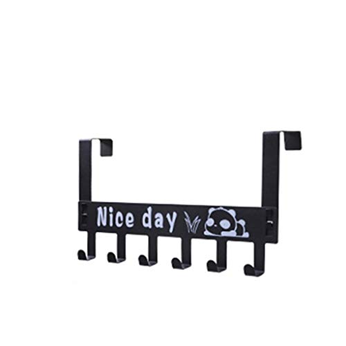 HTTGDGDH Wandmontierter Kleiderbügel Aus Metall, Stanzfreier Türhaken Für Die Rückseite, Kleiderständer（Black） von HTTGDGDH