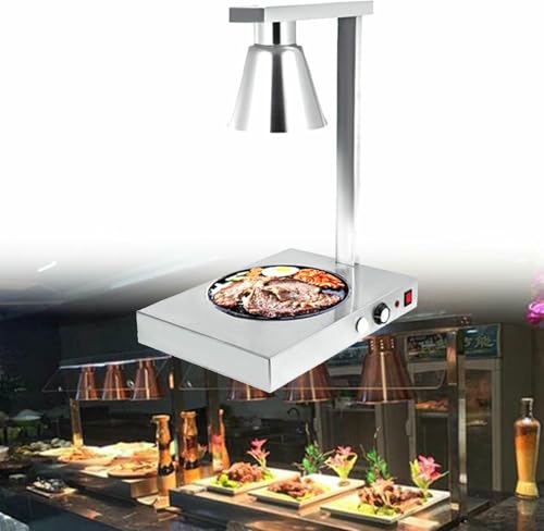 Kommerzielle Lebensmittellichter, Edelstahl-Tischbuffet-Pizza-Heizlampe（Silver-Singlehead） von HTTGDGDH