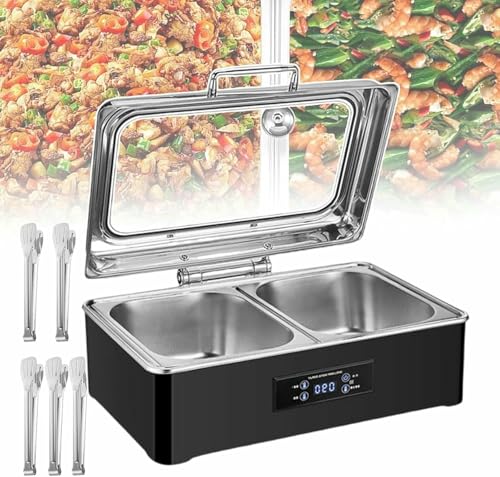 Kommerzieller Speisenwärmer, 500 W, Buffet-Chafing-Dish-Wärmer Mit 2 Gittern, Elektrischer Buffet-Heizkörper Aus Edelstahl Kommerzieller Speisenwärmer, 500 W, Buffet-Chafing-Dish-Wärmer Mit 2 Gittern, Elektrischer Buffet-Heizkörper Aus Edelstahl von HTTGDGDH