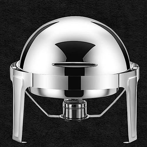 Speisenwärmer – Buffet-Serviergerät Und -Wärmer, Brenner Zum Warmhalten Von Speisen, Hot-Pot-Buffet-Set Mit Gehärtetem Glasdeckel, Hot-Pot-Buffet-Set Mit Durchsichtigem D（Steel Cover-Single-6L） von HTTGDGDH