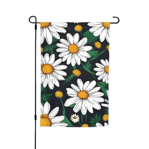 Blumen-Gänseblümchen-Druck, vielseitig und elegant, Gartenflagge für alle Jahreszeiten, Dekoration für Terrasse, Terrasse, Garten, Terrasse von HTTUP