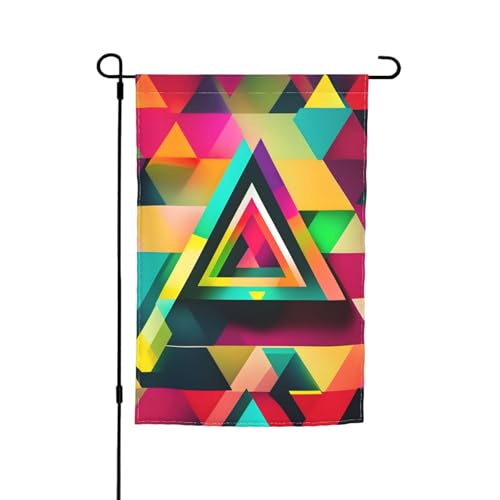 Buntes Dreieck-Design, vielseitiges und elegantes Design, Gartenflagge für alle Jahreszeiten, Dekoration für Terrasse, Veranda und Garten Buntes Dreieck-Design, vielseitiges und elegantes Design, Gartenflagge für alle Jahreszeiten, Dekoration für Terrasse, Veranda und Garten von HTTUP