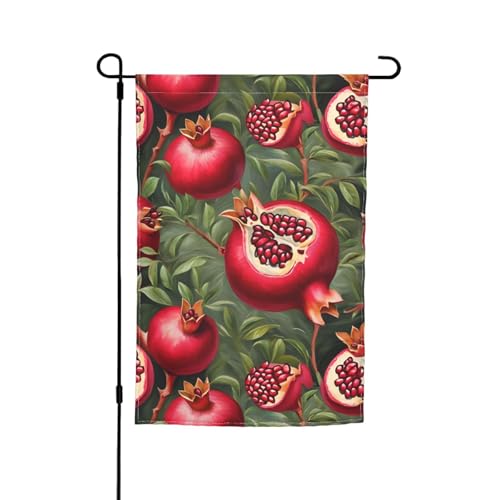 Druck mit Granatapfelfarbe, vielseitig und elegant, Gartenflagge für alle Jahreszeiten, Dekoration für Terrasse, Terrasse, Veranda und Garten Druck mit Granatapfelfarbe, vielseitig und elegant, Gartenflagge für alle Jahreszeiten, Dekoration für Terrasse, Terrasse, Veranda und Garten von HTTUP