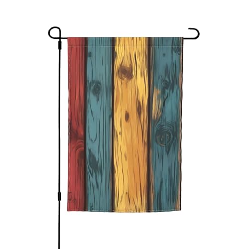 Farbige Holztafel mit vielseitigem und stilvollem Druck, Gartenflagge, für alle Jahreszeiten, Dekoration für den Außenbereich Farbige Holztafel mit vielseitigem und stilvollem Druck, Gartenflagge, für alle Jahreszeiten, Dekoration für den Außenbereich von HTTUP