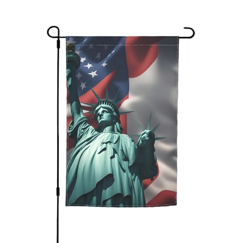 Flagge der Freiheitsstatue mit Gartenflagge, vielseitig und elegant, für alle Jahreszeiten, Dekoration für den Außenbereich Flagge der Freiheitsstatue mit Gartenflagge, vielseitig und elegant, für alle Jahreszeiten, Dekoration für den Außenbereich von HTTUP