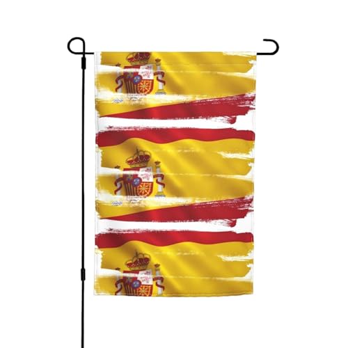 Gartenflagge mit spanischer Flagge, vielseitig und elegant, für alle Jahreszeiten, als Dekoration für Terrasse, Veranda und Garten Gartenflagge mit spanischer Flagge, vielseitig und elegant, für alle Jahreszeiten, als Dekoration für Terrasse, Veranda und Garten von HTTUP