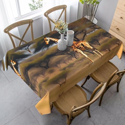 HTTUP Tischdecke, Motiv: Afrika-Giraffe, majestätischer Baumdruck, vielseitig, Ostern, 89 x 140 cm, rechteckig, für Esszimmer, Outdoor, Weihnachten HTTUP Tischdecke, Motiv: Afrika-Giraffe, majestätischer Baumdruck, vielseitig, Ostern, 89 x 140 cm, rechteckig, für Esszimmer, Outdoor, Weihnachten von HTTUP