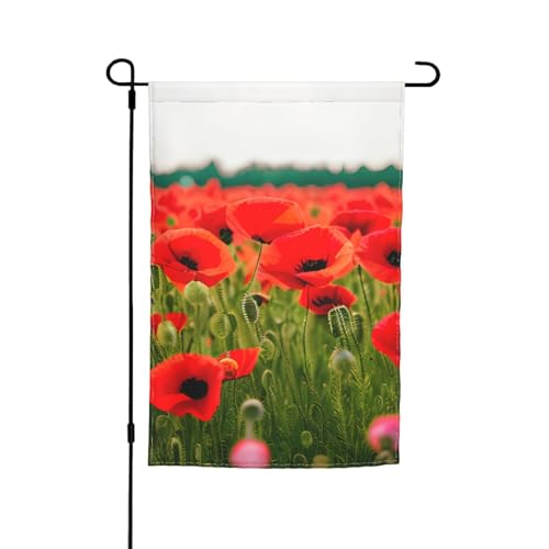 Lebendige Blütenblätter mit Mohnblumen, vielseitig und elegant, Gartenflagge, für alle Jahreszeiten, Dekoration für Terrasse, Garten, Terrasse Lebendige Blütenblätter mit Mohnblumen, vielseitig und elegant, Gartenflagge, für alle Jahreszeiten, Dekoration für Terrasse, Garten, Terrasse von HTTUP