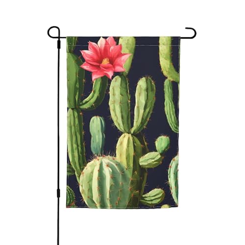Tropischer Kaktus-Druck, vielseitige und stilvolle Gartenflagge, ganzjährig, für den Außenbereich, Hof, Dekoration, Veranden, Gärten Tropischer Kaktus-Druck, vielseitige und stilvolle Gartenflagge, ganzjährig, für den Außenbereich, Hof, Dekoration, Veranden, Gärten von HTTUP