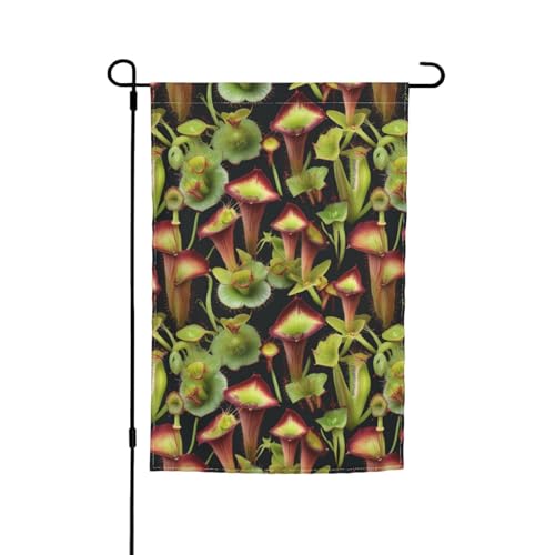 Vielseitige und stilvolle Gartenflagge für alle Jahreszeiten, fleischfressende Pflanzen, Dekoration für Terrasse, Veranda und Garten von HTTUP