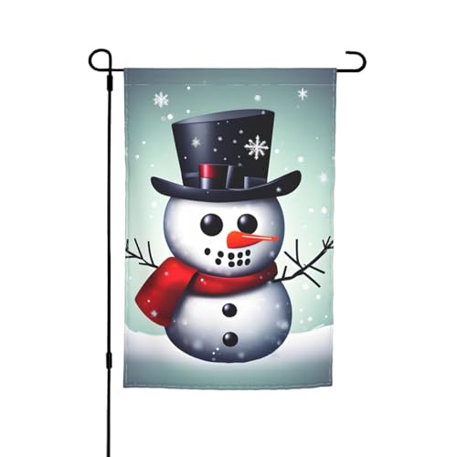 Weihnachts-Gartenflagge mit Schneemann-Druck, vielseitig und elegant, für alle Jahreszeiten, als Dekoration für Terrasse, Veranda und Garten Weihnachts-Gartenflagge mit Schneemann-Druck, vielseitig und elegant, für alle Jahreszeiten, als Dekoration für Terrasse, Veranda und Garten von HTTUP