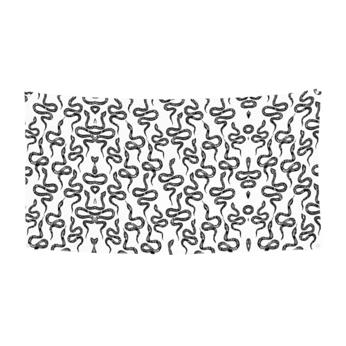 Weißes und schwarzes Schlangen-Print Geburtstag Jahrestag Festliches Partybanner für Halloween, Hochzeit und Feiern Weißes und schwarzes Schlangen-Print Geburtstag Jahrestag Festliches Partybanner für Halloween, Hochzeit und Feiern von HTTUP