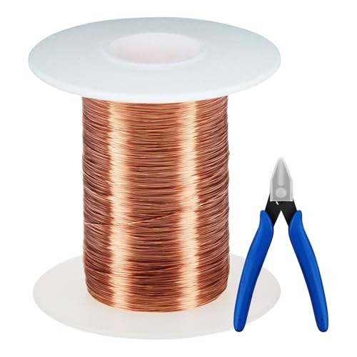 HTTYHT Reiner Kupferdraht 0,3 mm x 100 m Kupferspulen Basteldraht Kupfer Draht zur Schmuckherstellung Weicher Blanker Kupferdraht Ohne Lack für Schmuck DIY Schweißen Experiment Gartenarbeit von HTTYHT