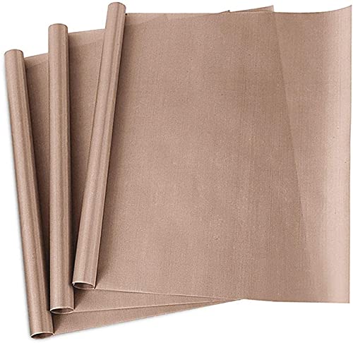 HTVRONT 3er-Pack Dauerbackfolie für Backofen 16 x 20 Zoll Wiederverwendbare Backmatte Backfolie PTFE Teflonfolien von HTVRONT
