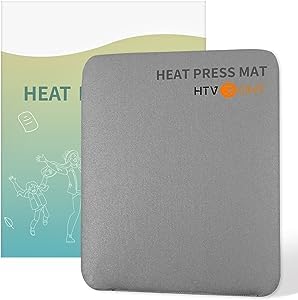 HTVRONT Hitzepressmatte 20,32cmX25,4cm(8"X10") Heat Press Mat für HTV,Bügelmatte für Hitzepressmaschinen von HTVRONT