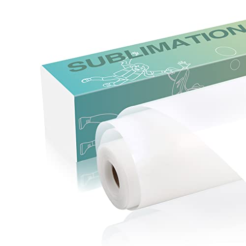 HTVRONT Sublimation HTV Plotterfolie Textil 30.5 x 609 cm Matt- Klare Flexfolie für Sublimation- Sublimation Rohlinge für Sublimation Paper für Helle Baumwollstoffe (Matt) von HTVRONT