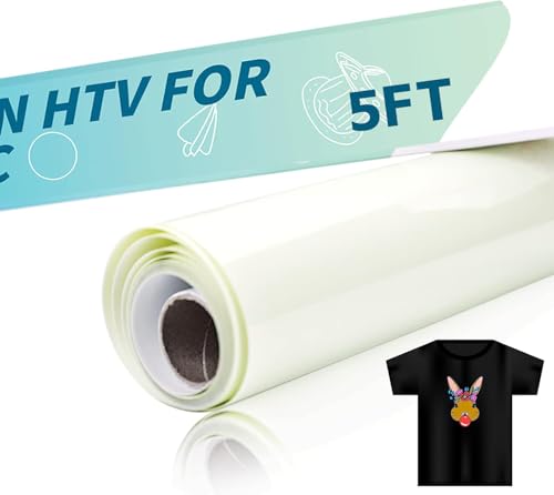 HTVRONT Sublimations-HTV für dunkle Stoffe/helle Stoffe, glänzendes Sublimationsvinyl, 30,5 cm x 1,5 m, Sublimationsrohlinge für Sublimations-Shirts/Tasche/Hut/Kissen von HTVRONT
