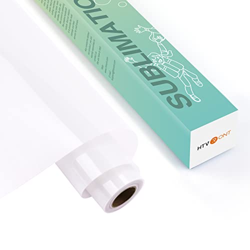 HTVRONT Sublimationsvinyl für helle Hemden – 30,5 cm x 3 m mattes klares HTV-Vinyl für Sublimaion – waschen Sie haltbare klare Farbstoff-Sub HTV für Baumwollstoff von HTVRONT