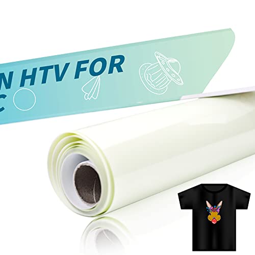 HTVRONT Sublimation HTV für Dunkle und Helle Stoffe 30.5 x 152.4cm - Plotterfolie Textil Flexfolie für Sublimation Arbeiten mit Sublimationspapier - Sublimation Rohlinge Glänzend von HTVRONT