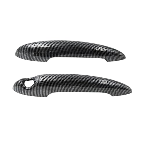 HTVTKRFGRL ErsatzAutotürgriff Für Mini Gen 2007-14 2 R56 & 2 Pcs Türgriff Abdeckung Glanz Schwarz/Carbon Fiber 1Pc Tankdeckel Abdeckung(Gloss Black Set) von HTVTKRFGRL