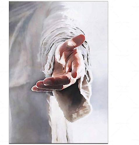 HTWLMM Leinwand Bilder Gib Mir Deine Hand Portrait Malerei Poster Kunstdruck für Küche Wandbilder Deko (Rahmenlos) (50X70CM) von HTWLMM