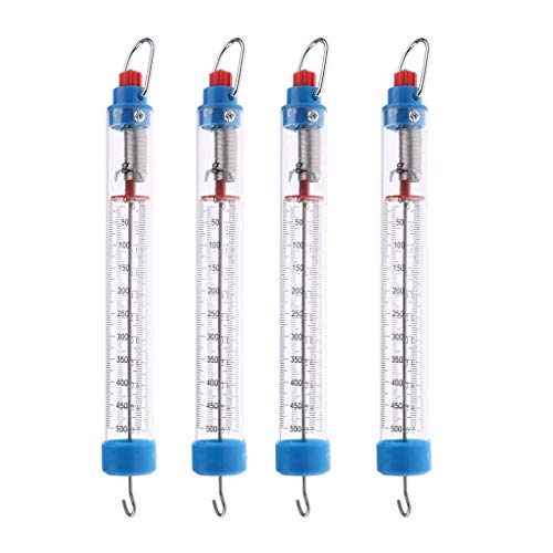 4er Pack Federwaage-5N Dynamometer Federwaage-Dynamometer mit doppelter Waagenbeschriftung-Physik Lab Experiment Kraftmesser Meter-Zylinder Dynamometer Laborausrüstung von HTYG