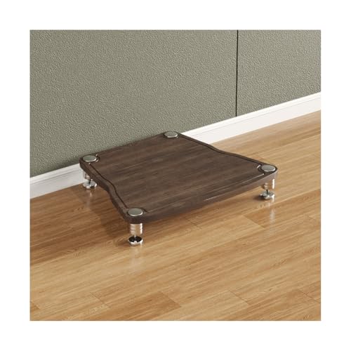 HTYUKFDG HiFi-Rack, Audio-Video-Medienständer, Stereo-Ständer mit stoßdämpfenden Füßen, CD-Plattenspieler, Unterhaltungs-Stereo-Komponenten-Rack-Schrank for Zuhause(Walnut,1 Tier) von HTYUKFDG
