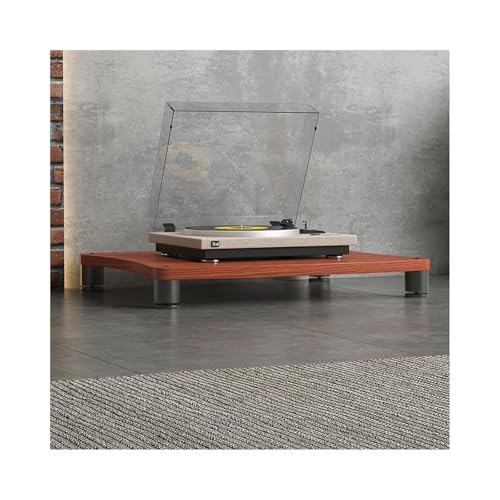 HTYUKFDG HiFi-Ständer, Audio-/Video-Komponentenschrank, moderner Medienaufbewahrungsschrank, Audio-Rack-Tower aus Holz, CD-Player-Ständer for Gaming-Aufnahmeräume(Bruin,1 Tier) von HTYUKFDG