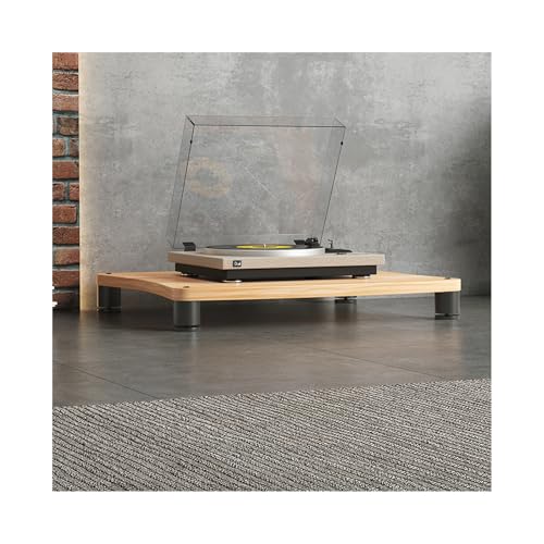 HTYUKFDG HiFi-Ständer, Audio-/Video-Komponentenschrank, moderner Medienaufbewahrungsschrank, Audio-Rack-Tower aus Holz, CD-Player-Ständer for Gaming-Aufnahmeräume(Legno,1 Tier) von HTYUKFDG