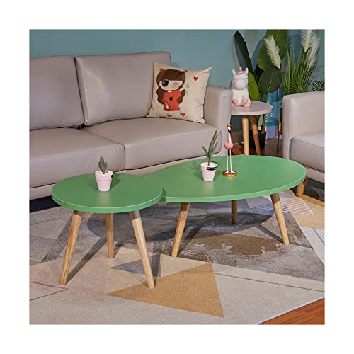 HTYUKFDG Nesting Couchtische 2er Set, moderner minimalistischer Beistelltisch mit Holzbeinen, nordischer Kleiner Couchtisch für Wohnzimmerwohnung HTYUKFDG Nesting Couchtische 2er Set, moderner minimalistischer Beistelltisch mit Holzbeinen, nordischer Kleiner Couchtisch für Wohnzimmerwohnung von HTYUKFDG