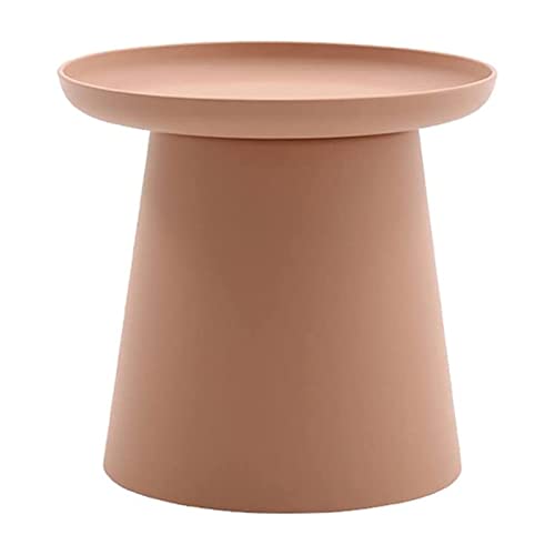 HTYUKFDG Runder Couchtisch Nordic Modern Plastic Low Table Wasserdichter Outdoor-Terrassen-Couchtisch für Wohnzimmer, Garten, Balkon, Hof von HTYUKFDG
